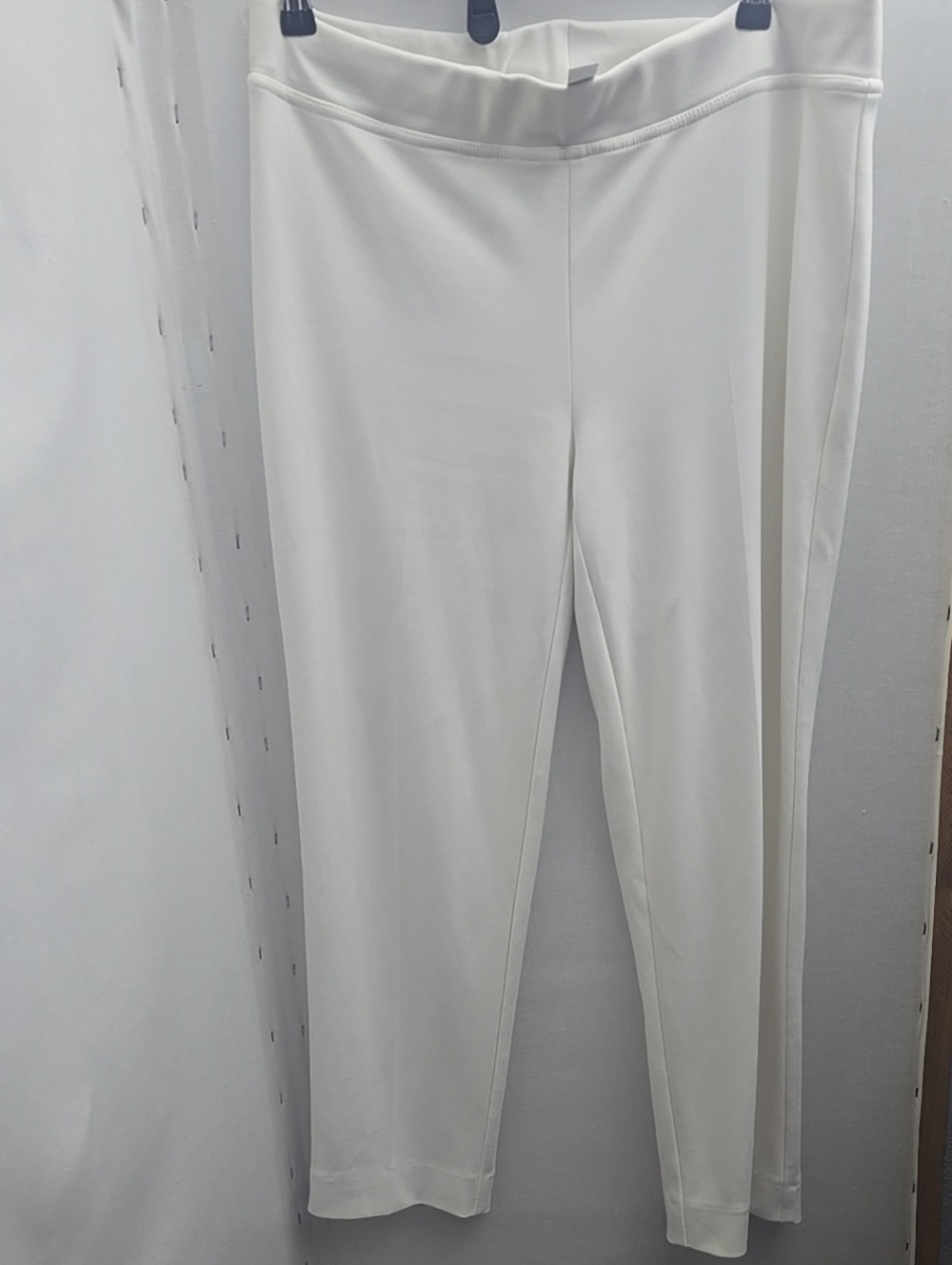 Joseph Ribkoff White Straight Leg Pull-On Pants